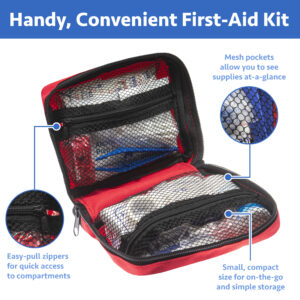  330 Piece First Aid Kit, Premium Waterproof Compact